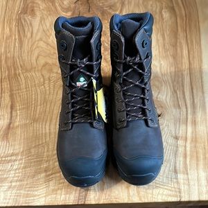 Justin Boots, composite toe, 8" tall, waterproof size 8 W